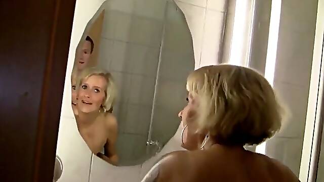 German mature has anal shower