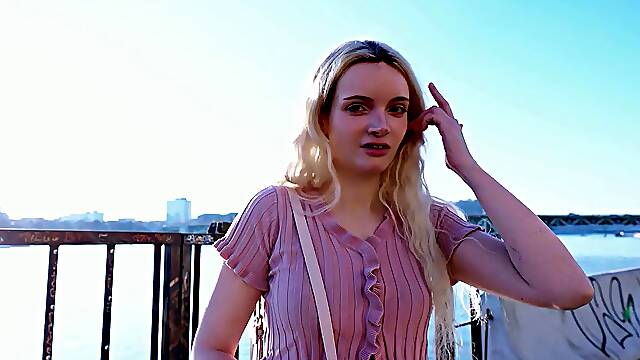 GERMAN SCOUT - Skinny German Teen Amber Kawaii Gets Leg Shaking Orgasm At Casting Sex