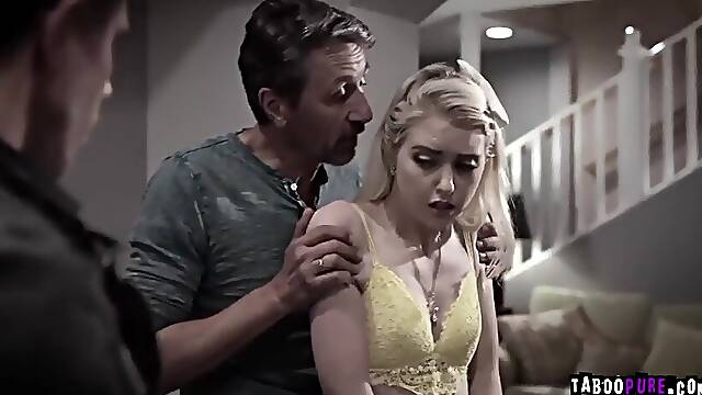 Chloe cherry dp&amp;#39ed by her uncle and father!