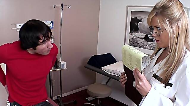 Playing Doctor Darcy Tyler, Joey has been in serious pain ever since he got in to an accident on his motorcycle. After making an appointment to see his doctor he arrives only to be greeted by a...