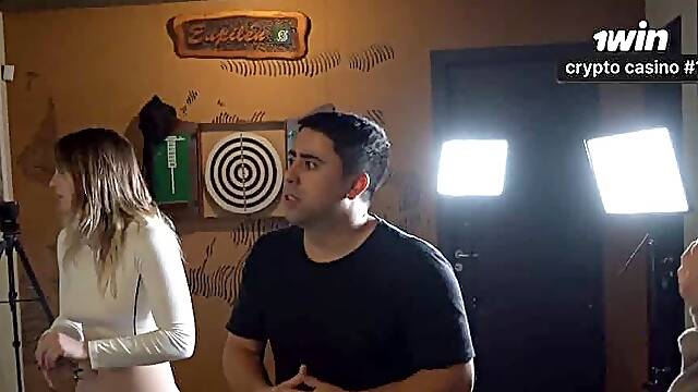 Argentinian porn stars get insane playing strip pong live on Knock Knock Club load - best XXX sex!