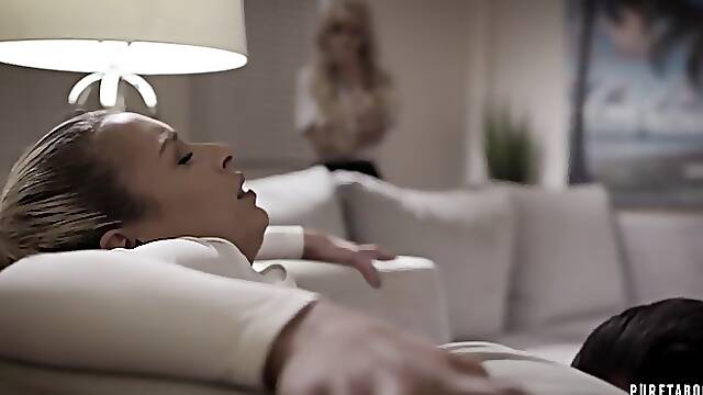 Seductive blonde babe is always in the mood to have some sexy fun with her friends