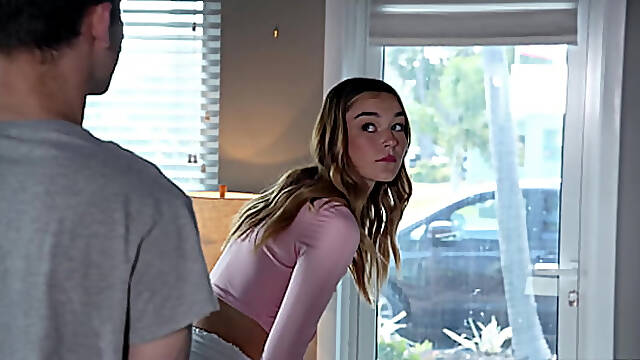 Bratty Teen Sis Takes Big Cock in Hardcore Family Roleplay