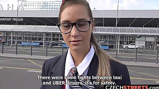 Stewardess Gets Cash for Sex
