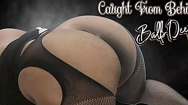 Bent Over and Booty Up Caught from Behind Black mother Id like to fuck taking BBC