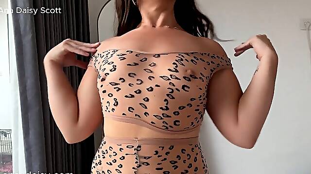 4K marvelous translucent Cat Leopard Tiger FISHNET figure Stocking, Tights, Pants & Dress! Ana Daisy Scott