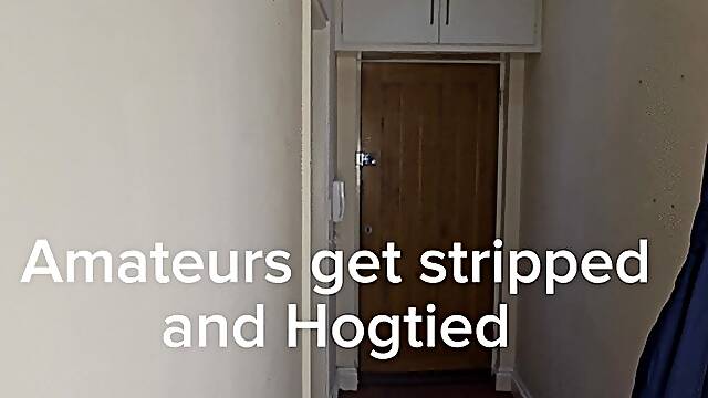 Amateur Reporters Hogtied and stripped bound and gagged