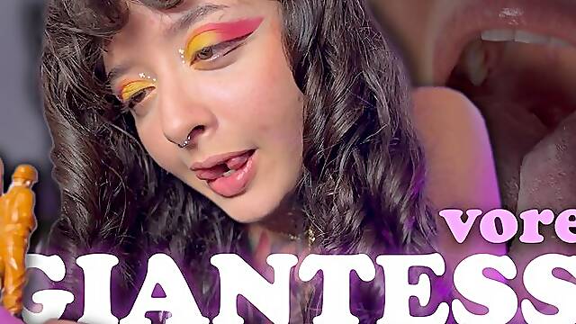 The tender giantess just wants to protect you... inside her stomach? VORE