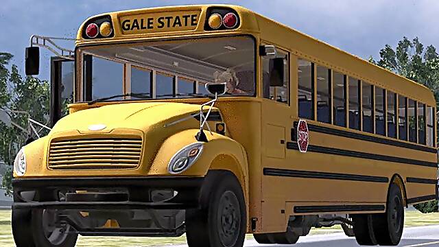 School Bus Cranking Template - Harely Naked and Barefoot 1080p