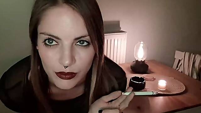 Smoking and playing with my boobs