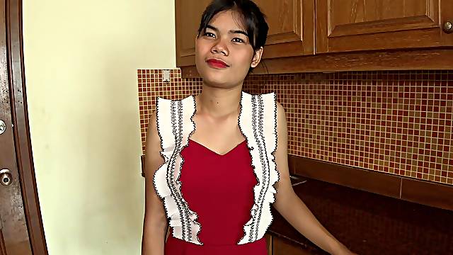 Cute Thai teen impregnated at her interview