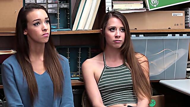 Brunettes Zoey & Charity seduce co-worker Arthur in a steamy office threesome