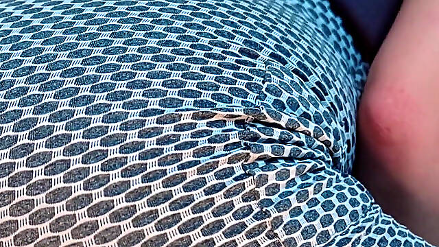 Ooops! She Has a Hole in Her Leggings - Best Tits Ever Bouncing While Pounding Her Pussy - Lilykoti