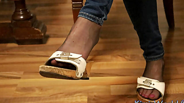 Worn Heels, Soft Soles - Slow Dangling in Stockings