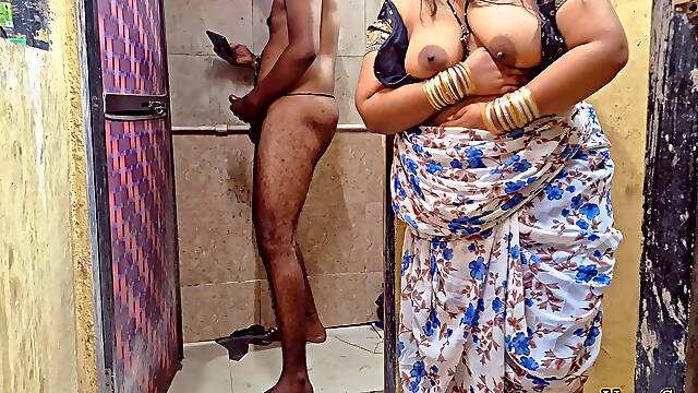 POV Indian Stepmom Caught in Bathroom and Having Horny Feeling in the Pussy